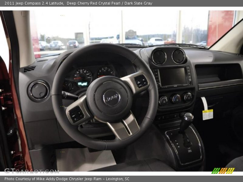 Deep Cherry Red Crystal Pearl / Dark Slate Gray 2011 Jeep Compass 2.4 Latitude