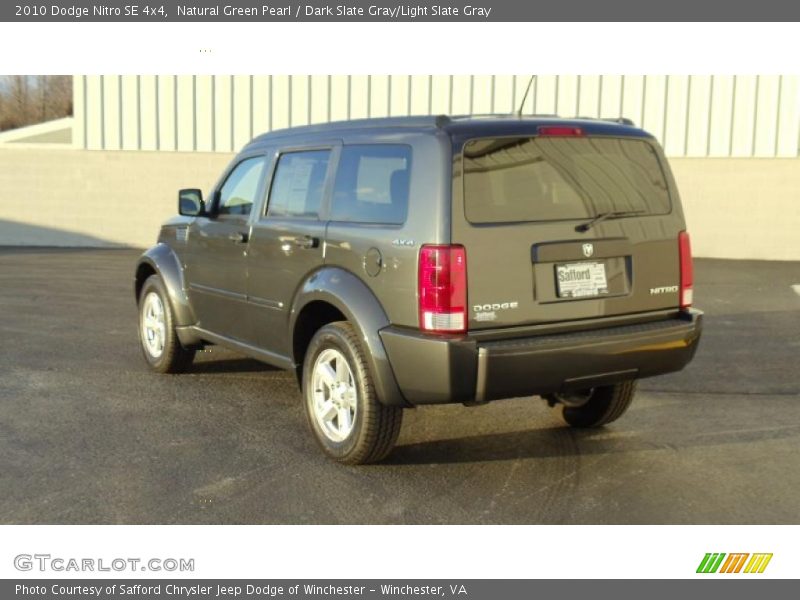 Natural Green Pearl / Dark Slate Gray/Light Slate Gray 2010 Dodge Nitro SE 4x4