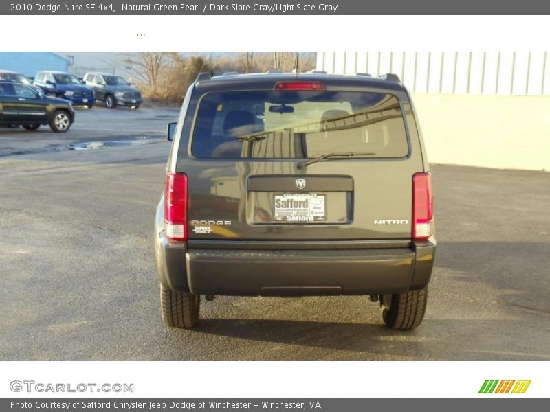 Natural Green Pearl / Dark Slate Gray/Light Slate Gray 2010 Dodge Nitro SE 4x4