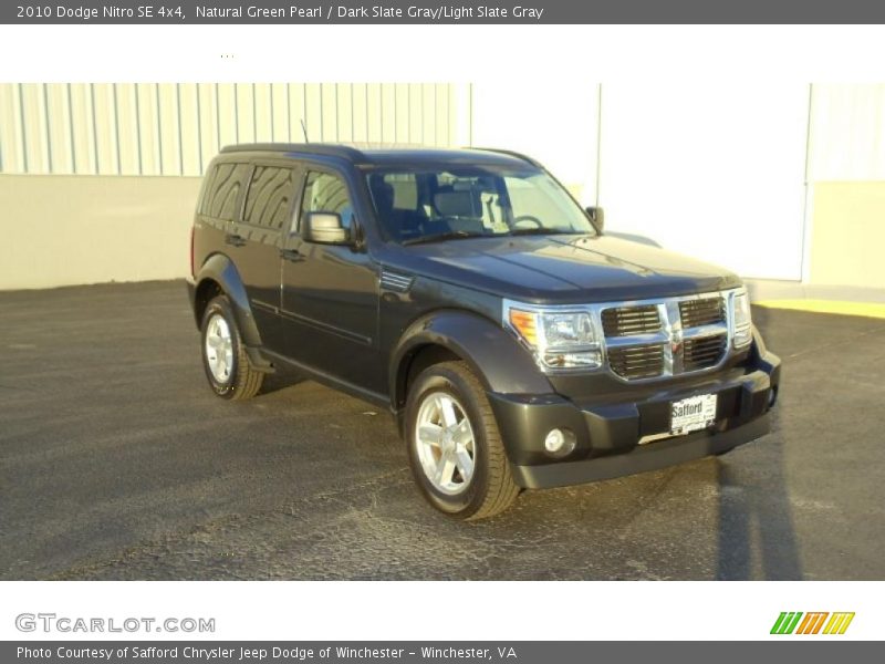 Natural Green Pearl / Dark Slate Gray/Light Slate Gray 2010 Dodge Nitro SE 4x4