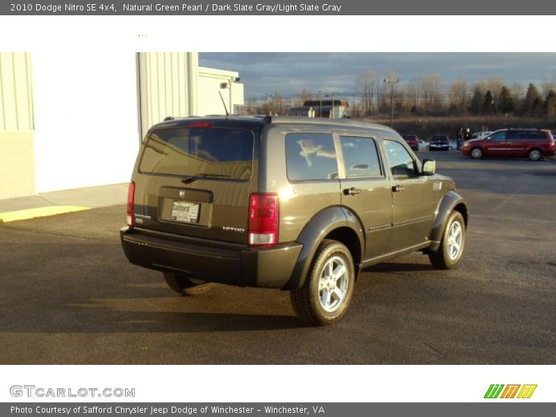 Natural Green Pearl / Dark Slate Gray/Light Slate Gray 2010 Dodge Nitro SE 4x4