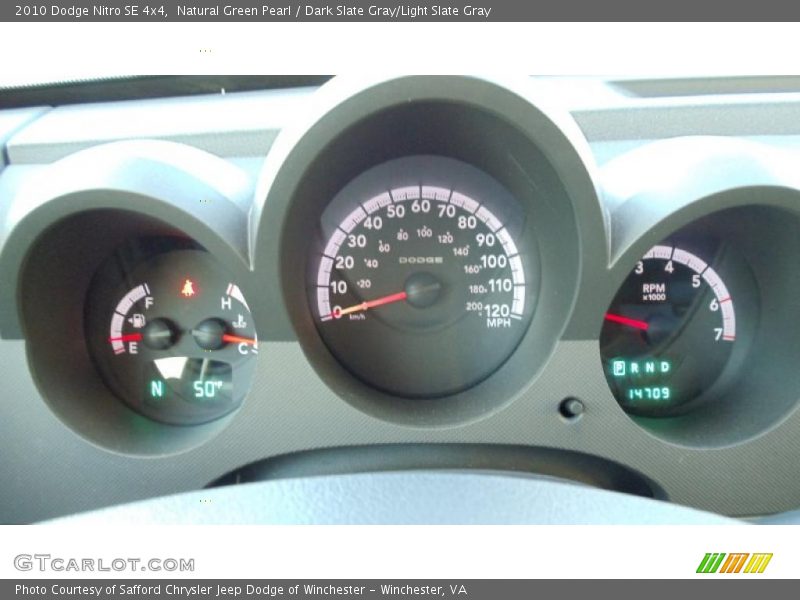 Natural Green Pearl / Dark Slate Gray/Light Slate Gray 2010 Dodge Nitro SE 4x4
