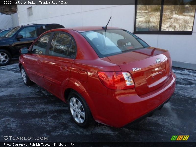 Tropical Red / Gray 2010 Kia Rio LX Sedan