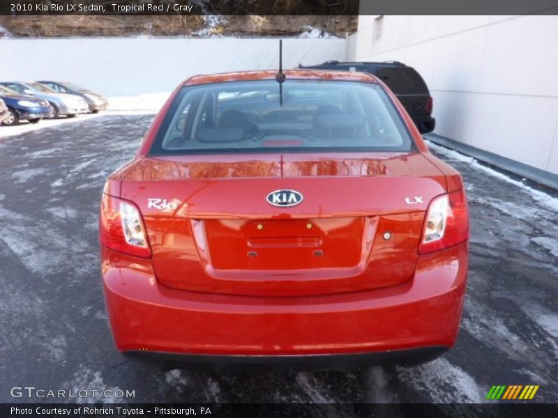 Tropical Red / Gray 2010 Kia Rio LX Sedan