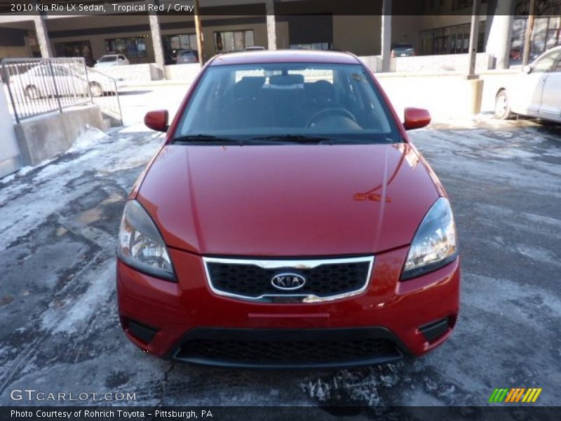 Tropical Red / Gray 2010 Kia Rio LX Sedan