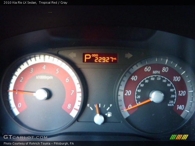  2010 Rio LX Sedan LX Sedan Gauges