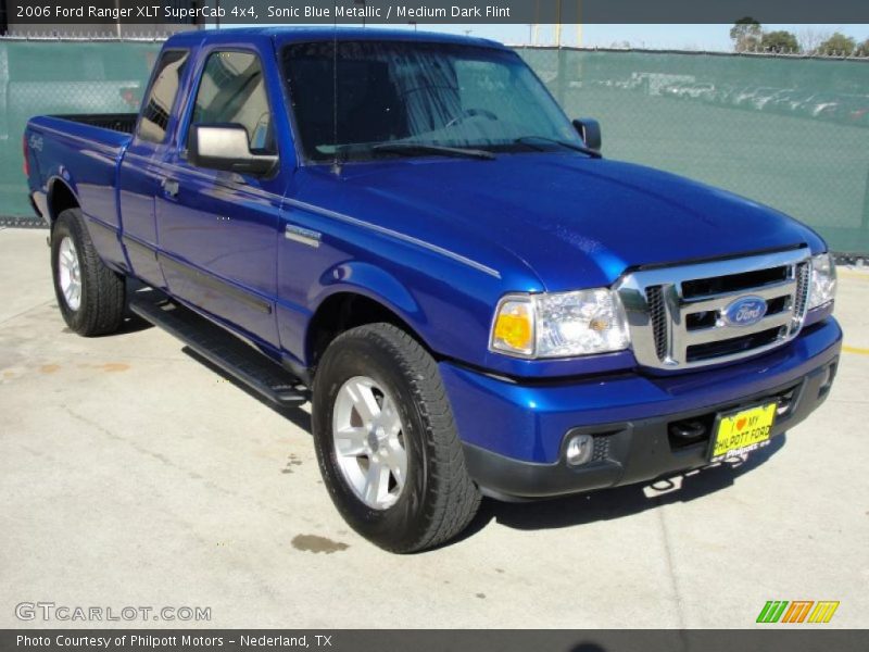 Sonic Blue Metallic / Medium Dark Flint 2006 Ford Ranger XLT SuperCab 4x4