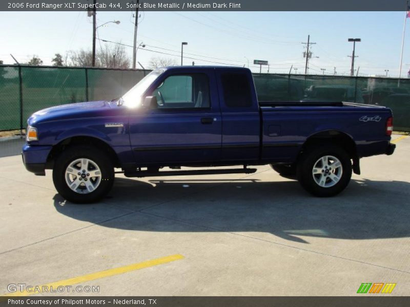 Sonic Blue Metallic / Medium Dark Flint 2006 Ford Ranger XLT SuperCab 4x4