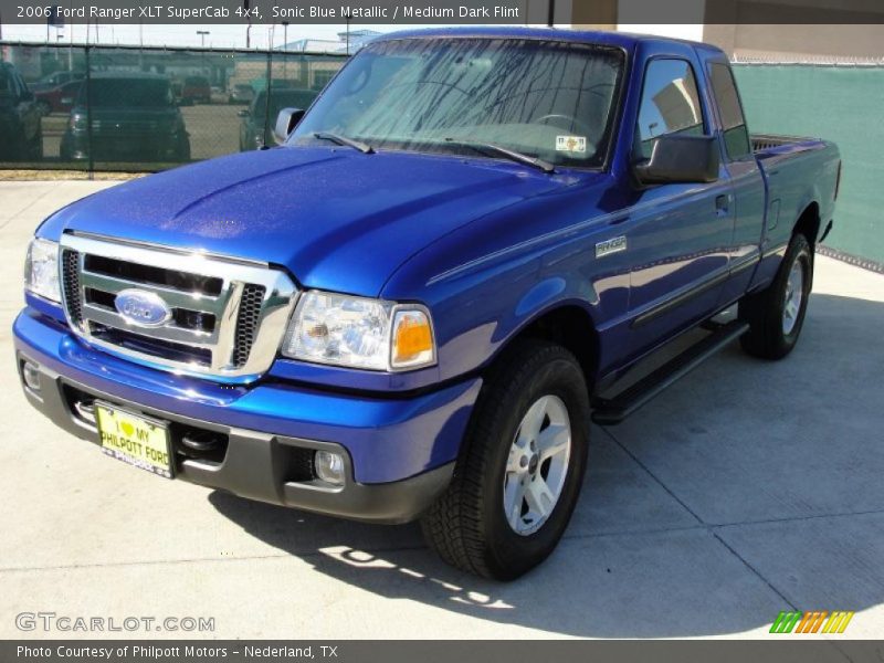 Sonic Blue Metallic / Medium Dark Flint 2006 Ford Ranger XLT SuperCab 4x4