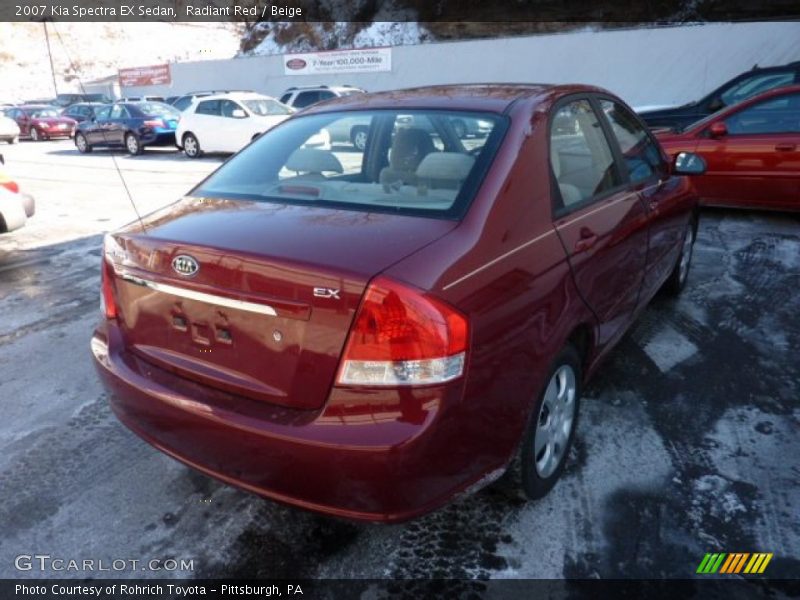 Radiant Red / Beige 2007 Kia Spectra EX Sedan