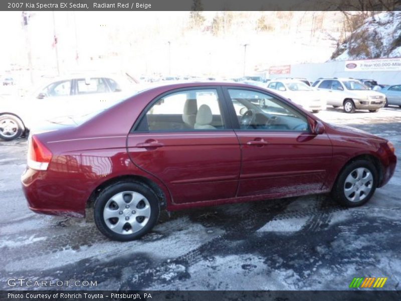 Radiant Red / Beige 2007 Kia Spectra EX Sedan