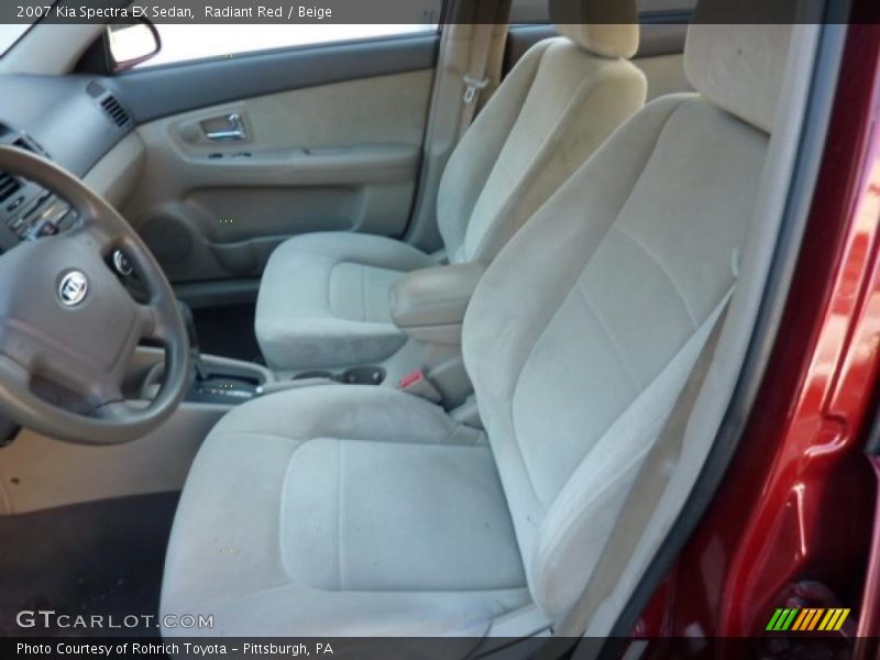Radiant Red / Beige 2007 Kia Spectra EX Sedan