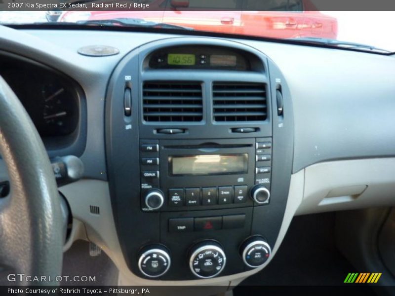 Radiant Red / Beige 2007 Kia Spectra EX Sedan