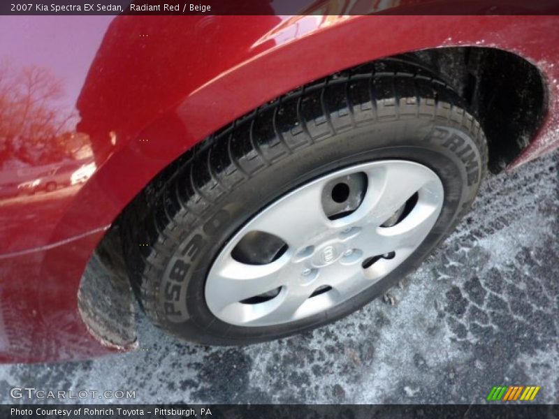 Radiant Red / Beige 2007 Kia Spectra EX Sedan