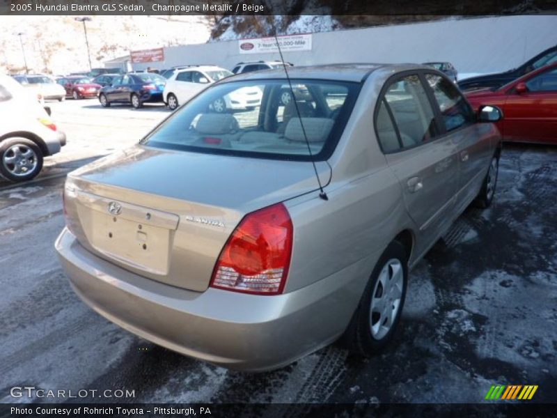 Champagne Metallic / Beige 2005 Hyundai Elantra GLS Sedan