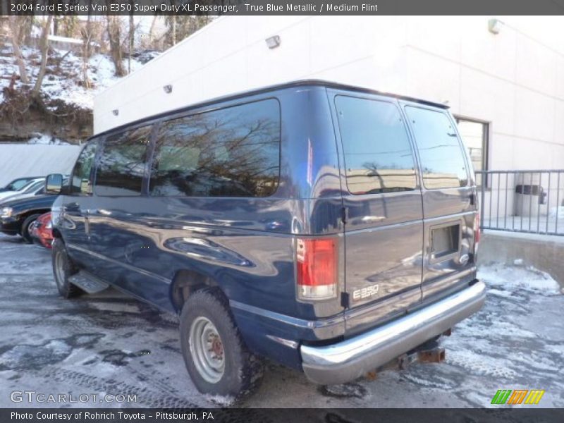 True Blue Metallic / Medium Flint 2004 Ford E Series Van E350 Super Duty XL Passenger