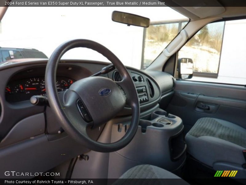 True Blue Metallic / Medium Flint 2004 Ford E Series Van E350 Super Duty XL Passenger