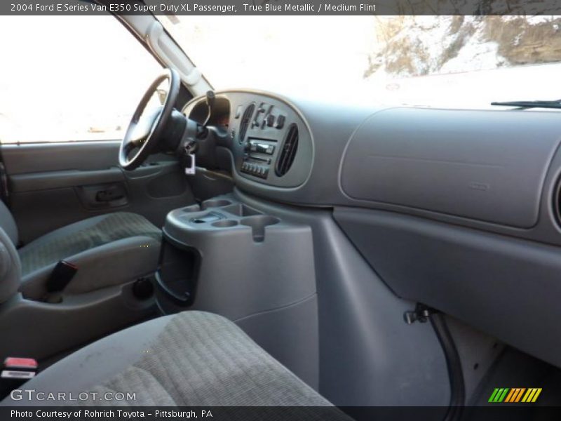 True Blue Metallic / Medium Flint 2004 Ford E Series Van E350 Super Duty XL Passenger