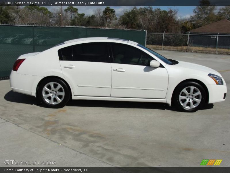 Winter Frost Pearl / Cafe Latte 2007 Nissan Maxima 3.5 SL