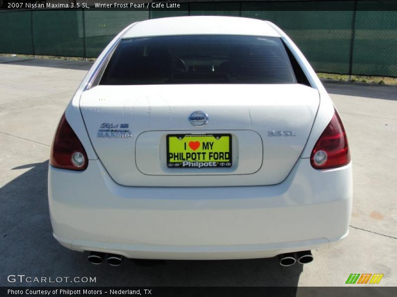 Winter Frost Pearl / Cafe Latte 2007 Nissan Maxima 3.5 SL