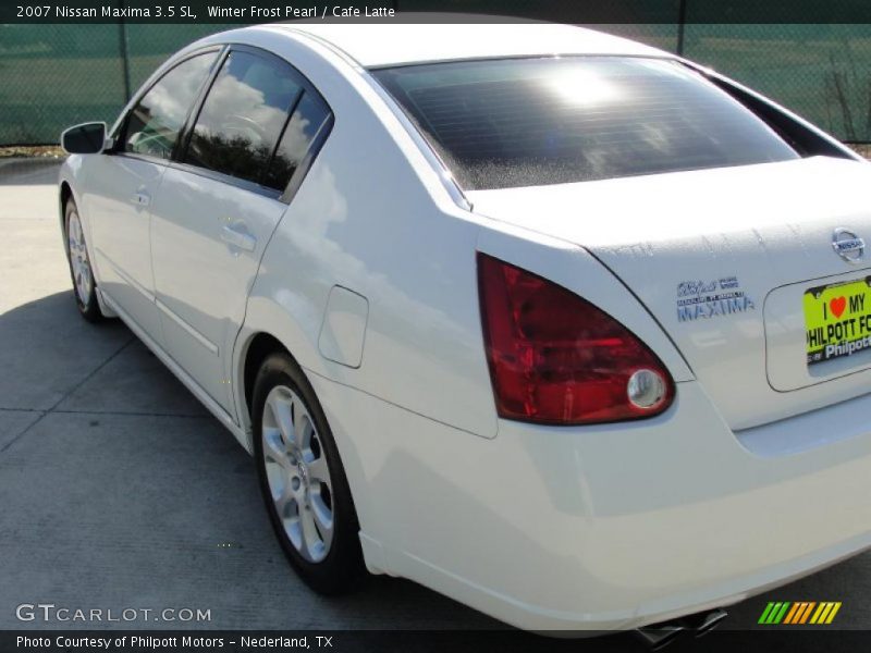 Winter Frost Pearl / Cafe Latte 2007 Nissan Maxima 3.5 SL