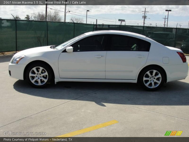 Winter Frost Pearl / Cafe Latte 2007 Nissan Maxima 3.5 SL