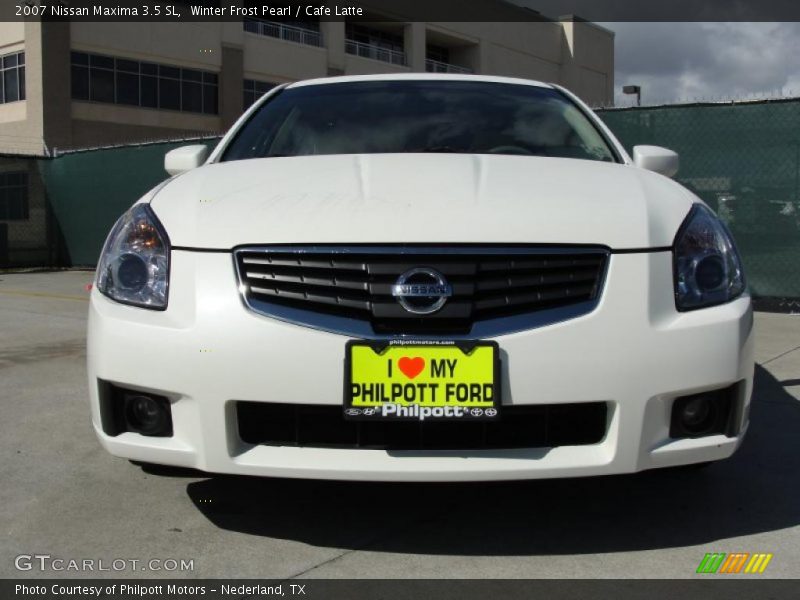 Winter Frost Pearl / Cafe Latte 2007 Nissan Maxima 3.5 SL