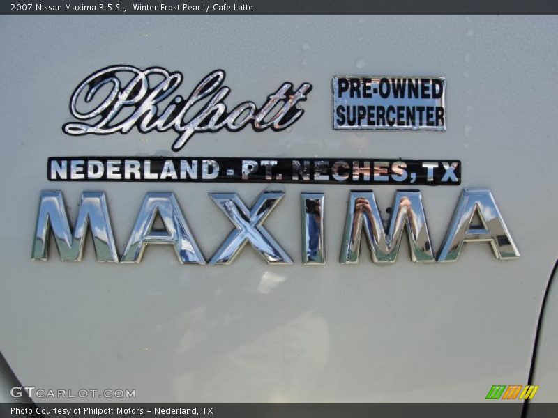 Winter Frost Pearl / Cafe Latte 2007 Nissan Maxima 3.5 SL