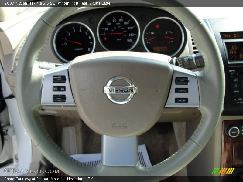 Winter Frost Pearl / Cafe Latte 2007 Nissan Maxima 3.5 SL