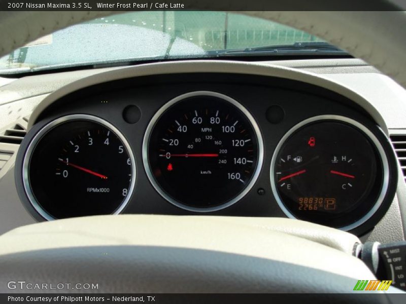 Winter Frost Pearl / Cafe Latte 2007 Nissan Maxima 3.5 SL