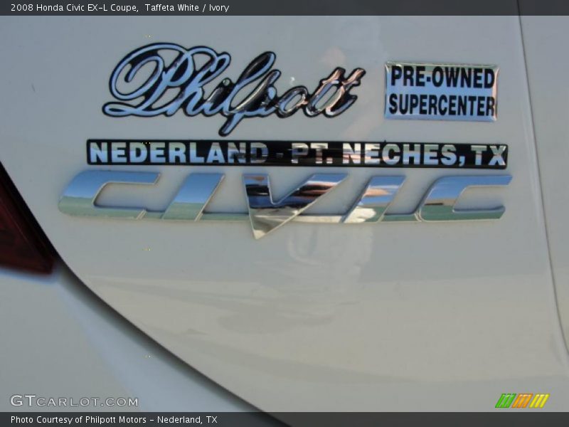 Taffeta White / Ivory 2008 Honda Civic EX-L Coupe
