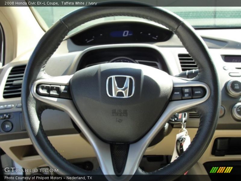 Taffeta White / Ivory 2008 Honda Civic EX-L Coupe