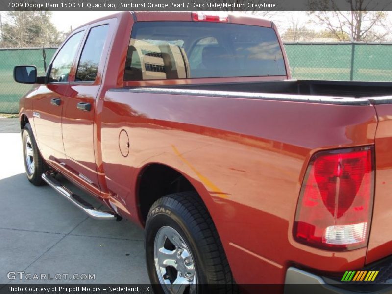 Sunburst Orange Pearl / Dark Slate/Medium Graystone 2009 Dodge Ram 1500 ST Quad Cab