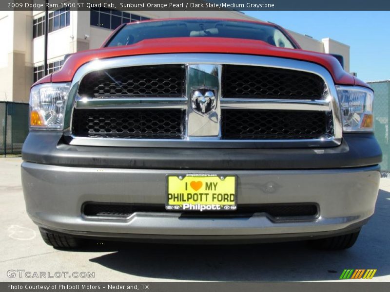 Sunburst Orange Pearl / Dark Slate/Medium Graystone 2009 Dodge Ram 1500 ST Quad Cab