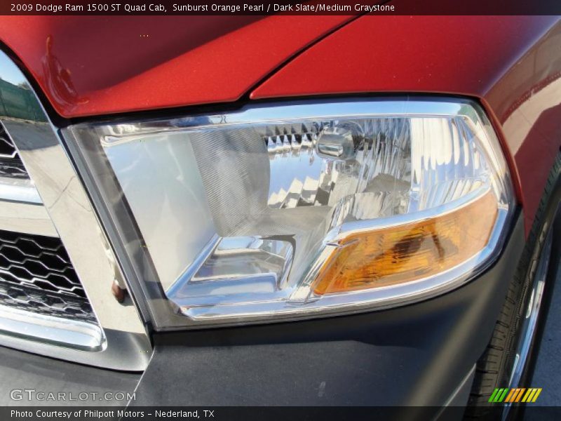 Sunburst Orange Pearl / Dark Slate/Medium Graystone 2009 Dodge Ram 1500 ST Quad Cab