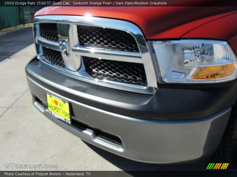 Sunburst Orange Pearl / Dark Slate/Medium Graystone 2009 Dodge Ram 1500 ST Quad Cab