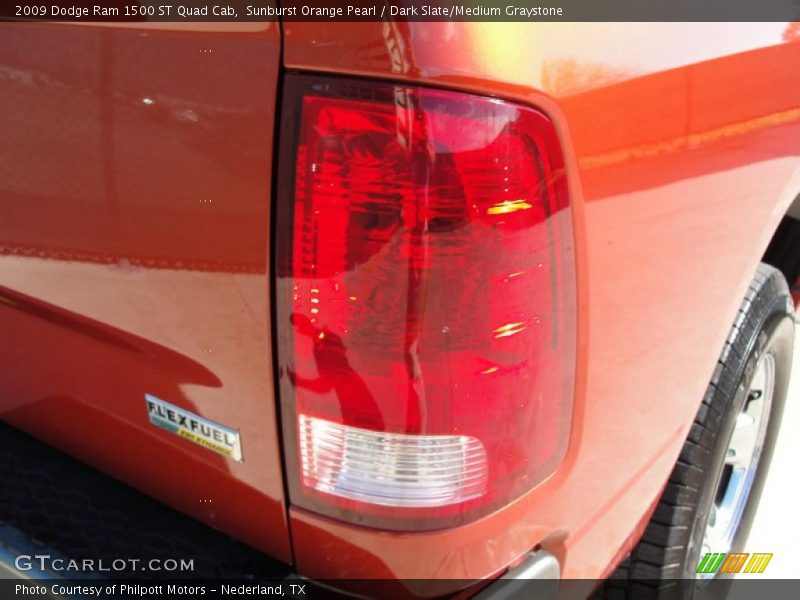 Sunburst Orange Pearl / Dark Slate/Medium Graystone 2009 Dodge Ram 1500 ST Quad Cab