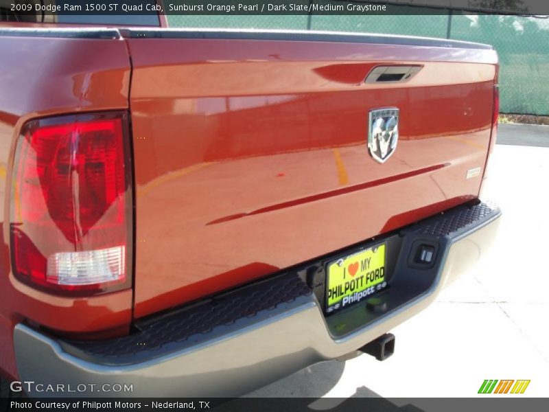 Sunburst Orange Pearl / Dark Slate/Medium Graystone 2009 Dodge Ram 1500 ST Quad Cab