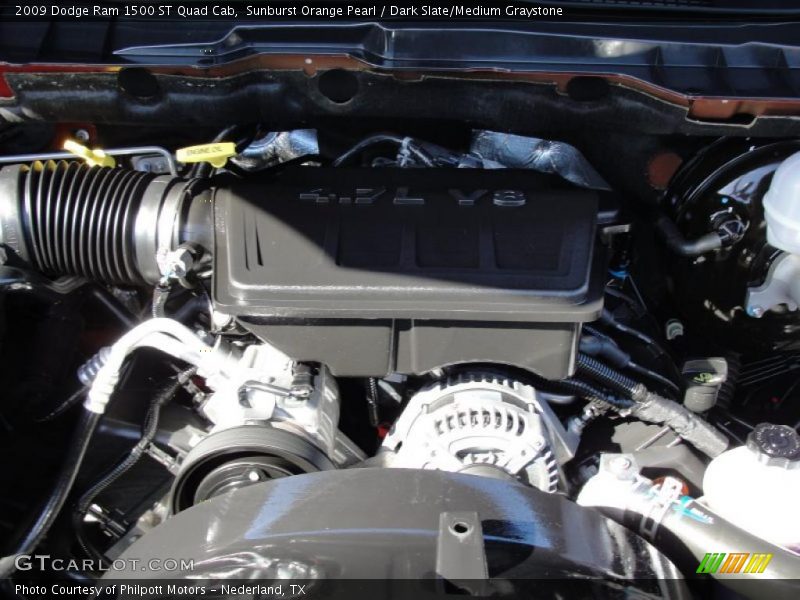 Sunburst Orange Pearl / Dark Slate/Medium Graystone 2009 Dodge Ram 1500 ST Quad Cab