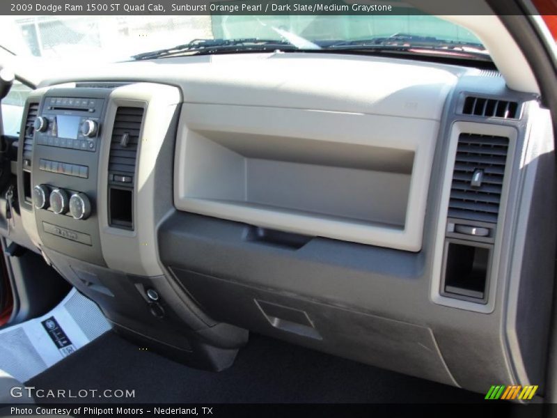 Sunburst Orange Pearl / Dark Slate/Medium Graystone 2009 Dodge Ram 1500 ST Quad Cab