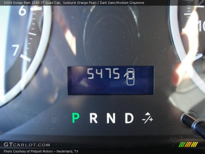 Sunburst Orange Pearl / Dark Slate/Medium Graystone 2009 Dodge Ram 1500 ST Quad Cab