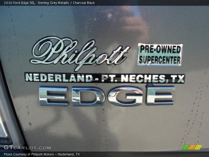 Sterling Grey Metallic / Charcoal Black 2010 Ford Edge SEL