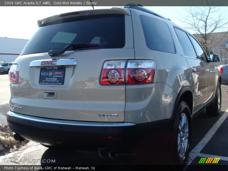 Gold Mist Metallic / Ebony 2009 GMC Acadia SLT AWD
