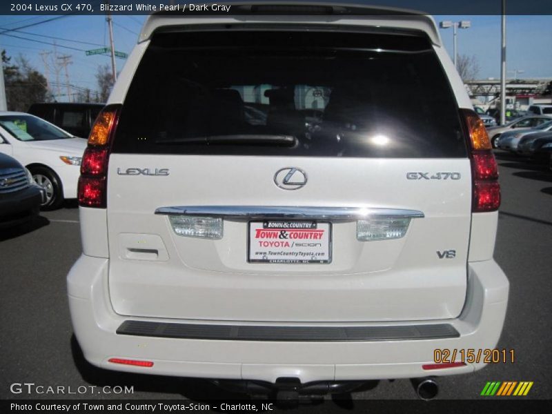 Blizzard White Pearl / Dark Gray 2004 Lexus GX 470