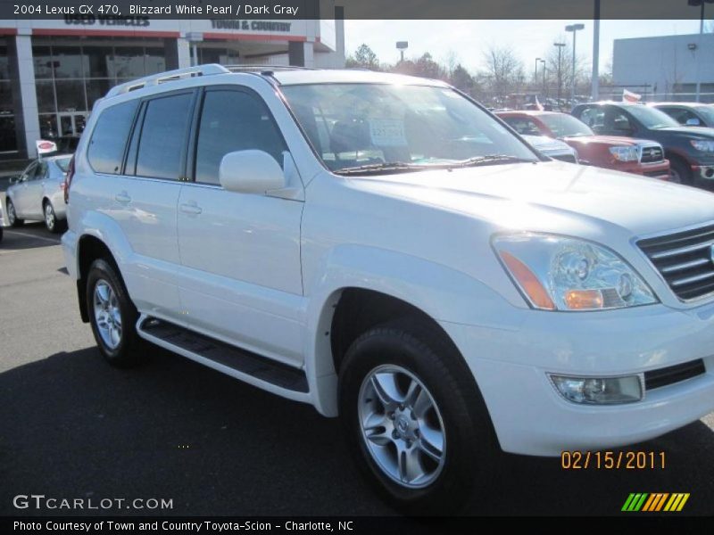Blizzard White Pearl / Dark Gray 2004 Lexus GX 470