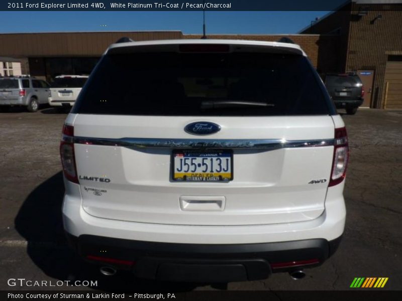 White Platinum Tri-Coat / Pecan/Charcoal 2011 Ford Explorer Limited 4WD