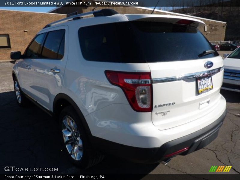 White Platinum Tri-Coat / Pecan/Charcoal 2011 Ford Explorer Limited 4WD