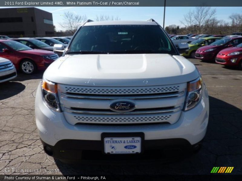 White Platinum Tri-Coat / Pecan/Charcoal 2011 Ford Explorer Limited 4WD