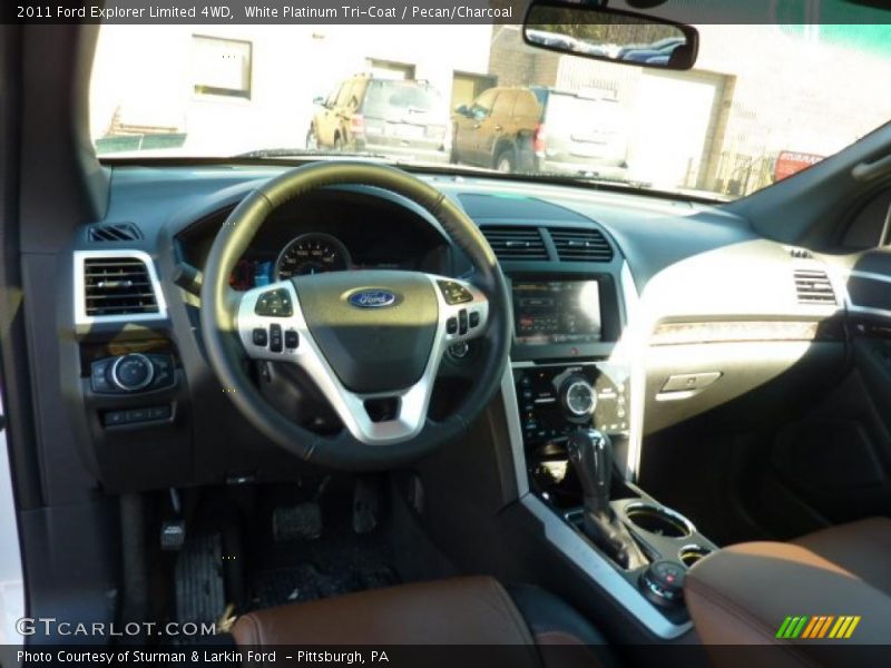White Platinum Tri-Coat / Pecan/Charcoal 2011 Ford Explorer Limited 4WD
