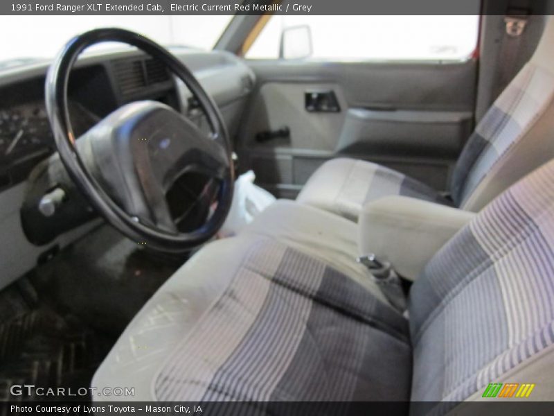 Electric Current Red Metallic / Grey 1991 Ford Ranger XLT Extended Cab